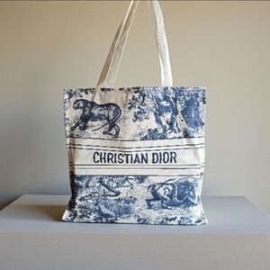 Christian Dior Dioriviera Blue/White Tote Shoulder Bag With Custom Insert NEW